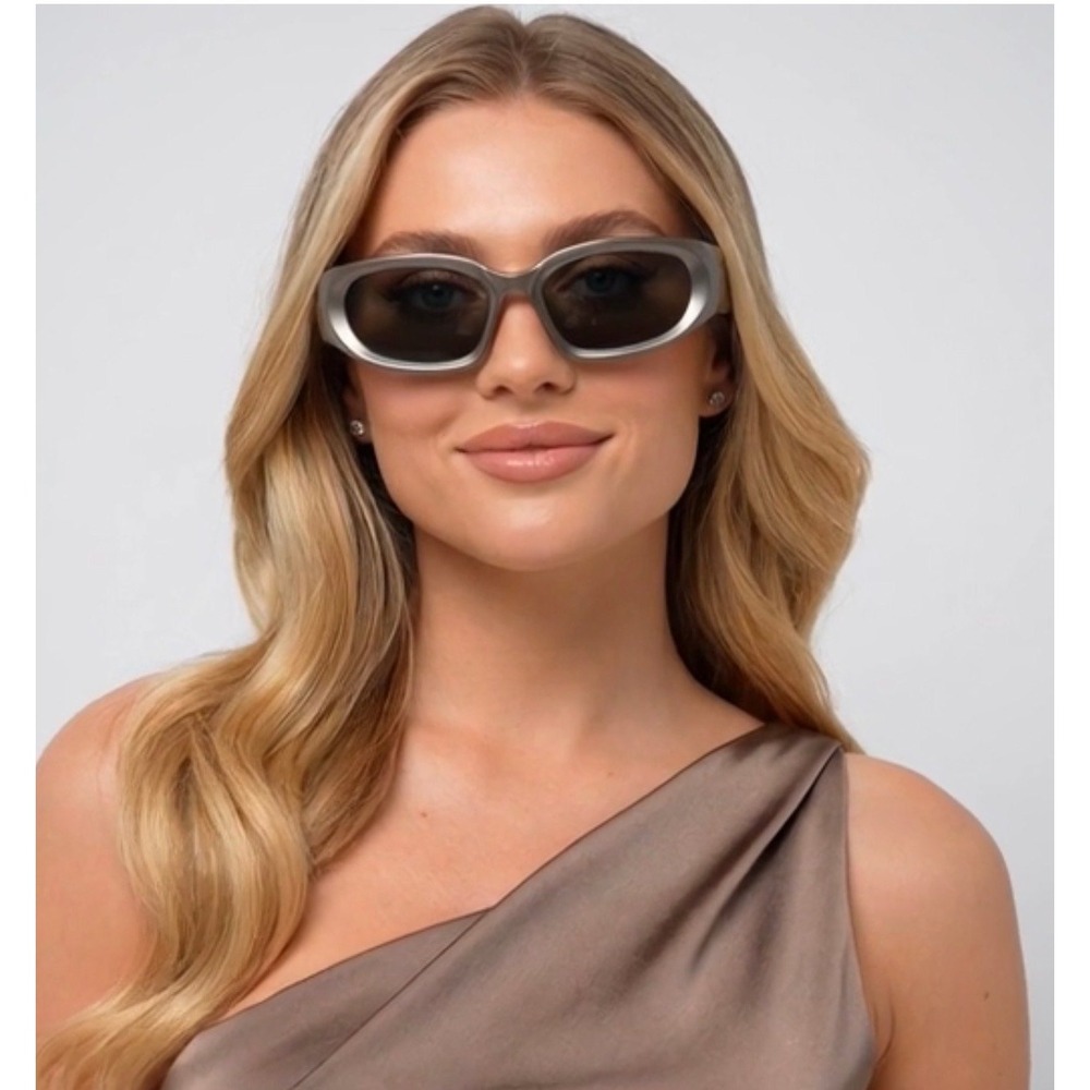 Sport Women Sunglasses Luxury Shield Driving Golf Gray Frame Black Lens UV400